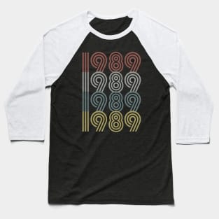 1989 Birth Year Retro Style Baseball T-Shirt